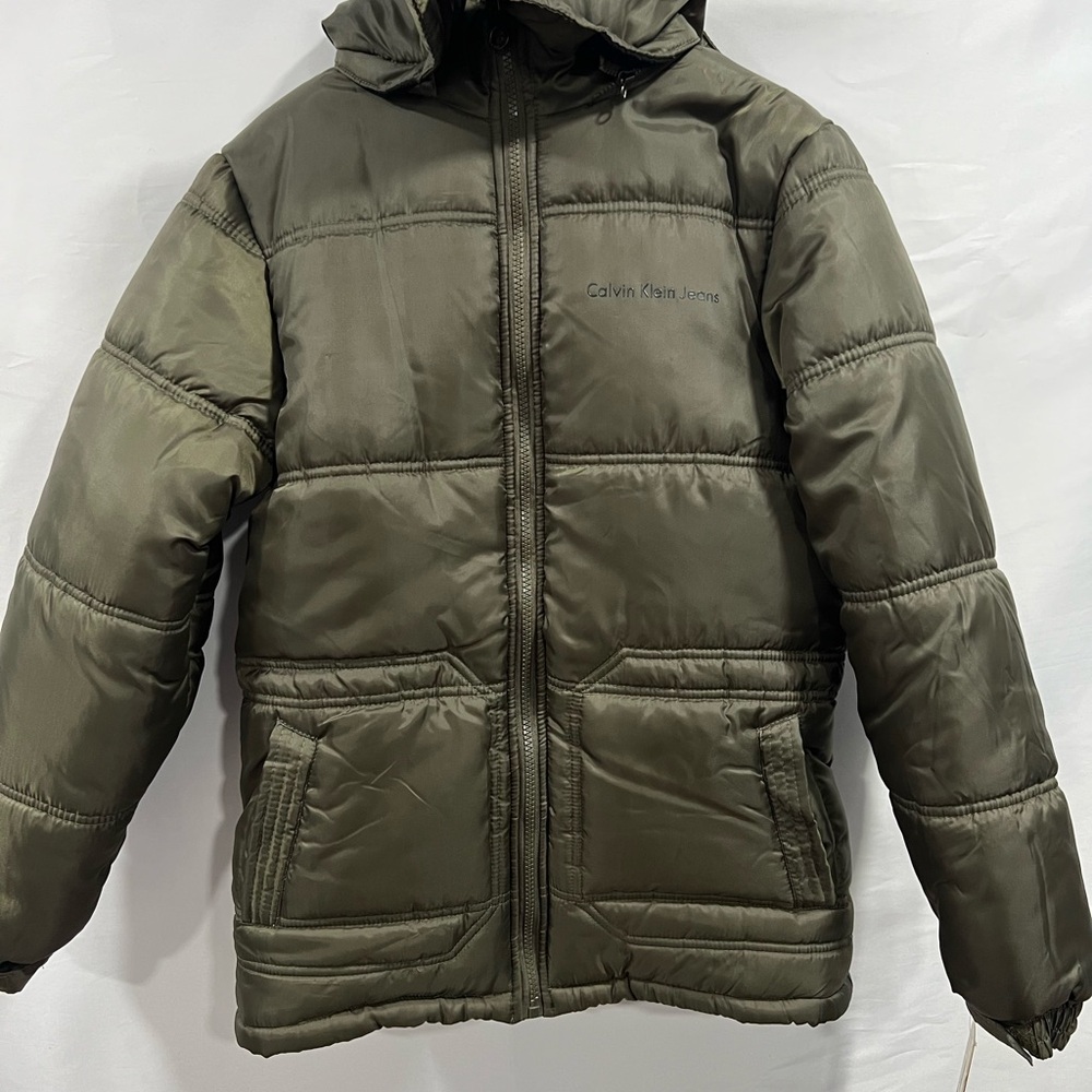 Calvin Klein Jeans Kids Olive Puffer Jacket